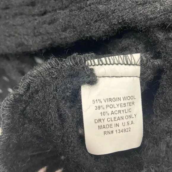 Emerson Fry New York Black Virgin Wool Blend Pullover Knit Dress Size S - Picture 10 of 11